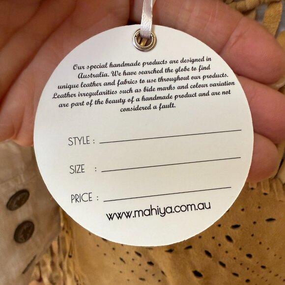 Mahiya Nomad Vest Tan Suede NWT SOLD OUT - Picture 3 of 11